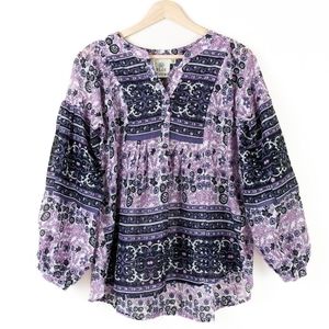 🦋LAST 1🦋 NWT Blue Boheme Love Printed Tunic